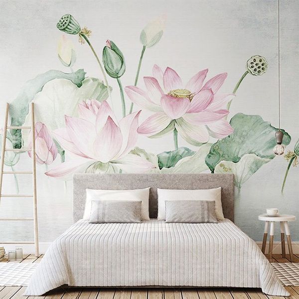  Tranh Dán Tường Hoa Sen 3D 5D 8D - TS24 