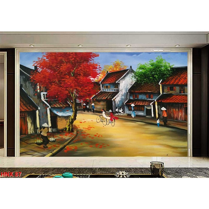  Tranh Dán Tường  Đồng Quê 3D 5D 8D  - ĐQ11 