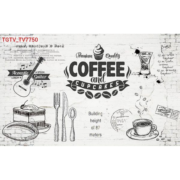  Tranh Dán Tường  Quán Coffee 3D 5D 8D  - TDCF11 