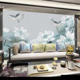  Tranh Dán Tường Hoa Sen 3D 5D 8D - TS26 