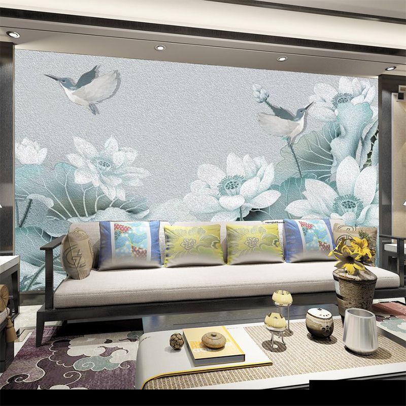  Tranh Dán Tường Hoa Sen 3D 5D 8D - TS26 