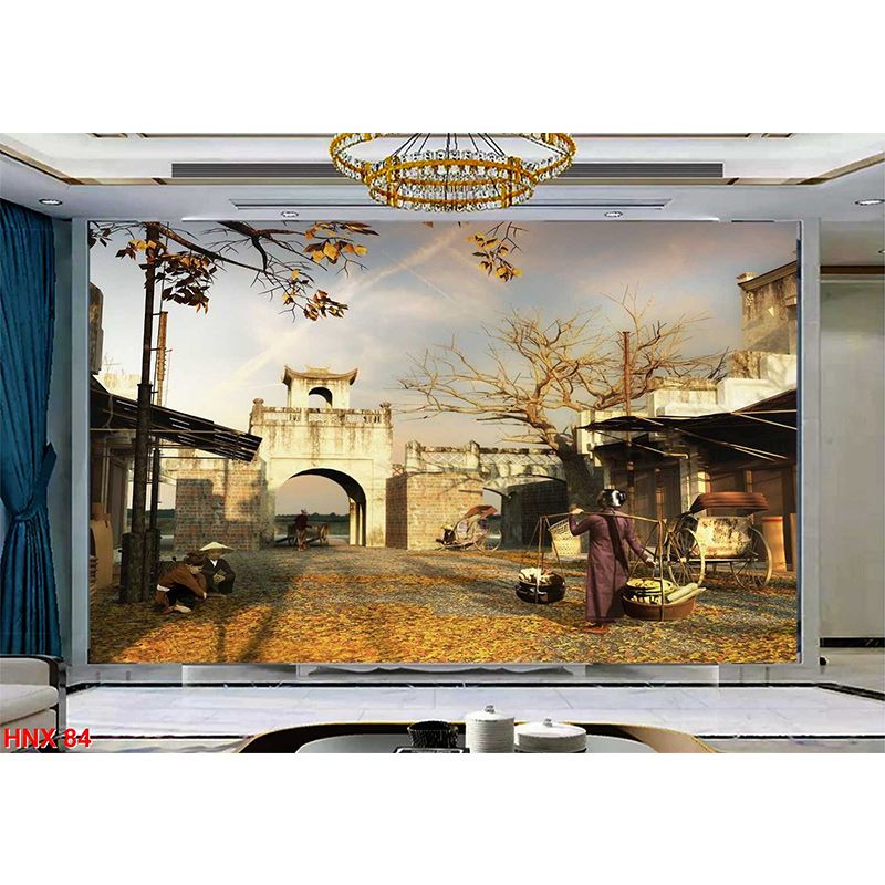  Tranh Dán Tường  Đồng Quê 3D 5D 8D  - ĐQ13 