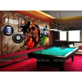  Tranh Dán Tường Quán Bida 3D 5D 8D  - BD17 