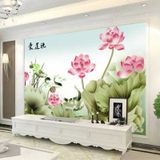  Tranh Dán Tường Hoa Sen 3D 5D 8D - TS28 