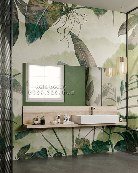  Tranh Dán Tường Lá Cây 3D 5D 8D  - TLC05 