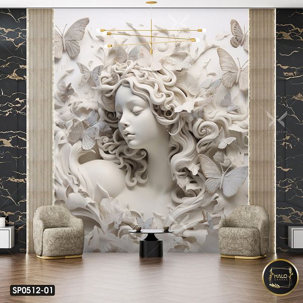  Tranh Dán Tường Cô Gái 3D 5D 8D - SP0512 - 01 