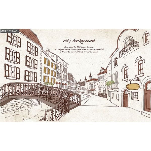  Tranh Dán Tường  Quán Coffee 3D 5D 8D  - TDCF16 