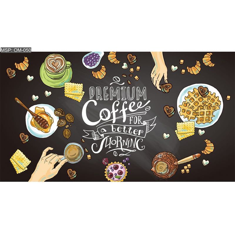  Tranh Dán Tường  Quán Coffee 3D 5D 8D  - TDCF17 