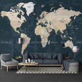  Tranh Dán Tường Bản Đồ  3D 5D 8D - BD17 