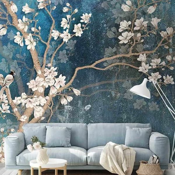  Tranh Dán Tường  Hoa  3D 5D 8D  - TH20 