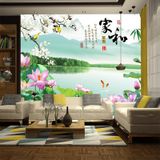  Tranh Dán Tường Hoa Sen 3D 5D 8D - TS32 