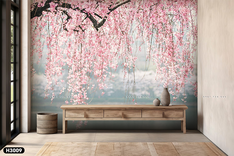  Tranh Dán Tường Hoa 3D 5D 8D - H3009 