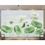  Tranh Dán Tường Hoa Sen 3D 5D 8D - TS33 
