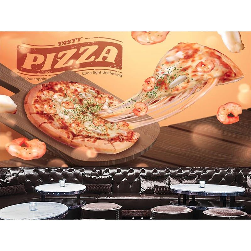  Tranh Dán Tường Quán Ăn 3D 5D 8D  - QA01 