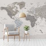  Tranh Dán Tường Bản Đồ  3D 5D 8D  - BD01 