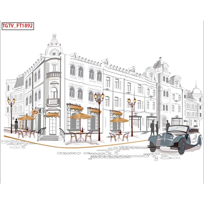  Tranh Dán Tường  Quán Coffee 3D 5D 8D  - TDCF19 