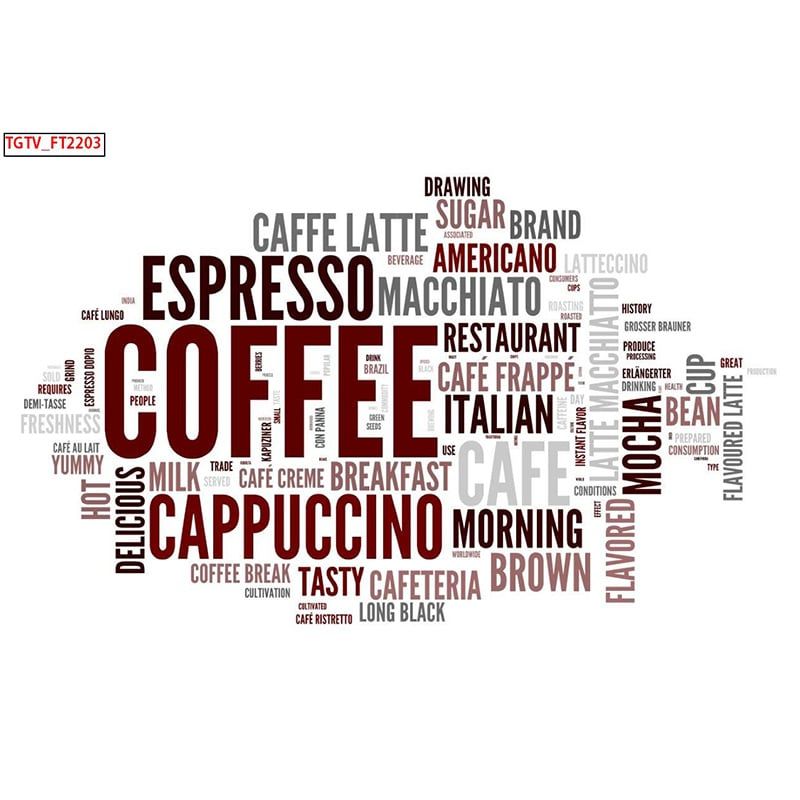  Tranh Dán Tường  Quán Coffee 3D 5D 8D  - TDCF20 