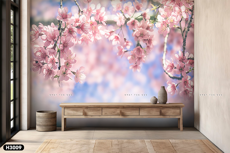  Tranh Dán Tường Hoa 3D 5D 8D - H3009 