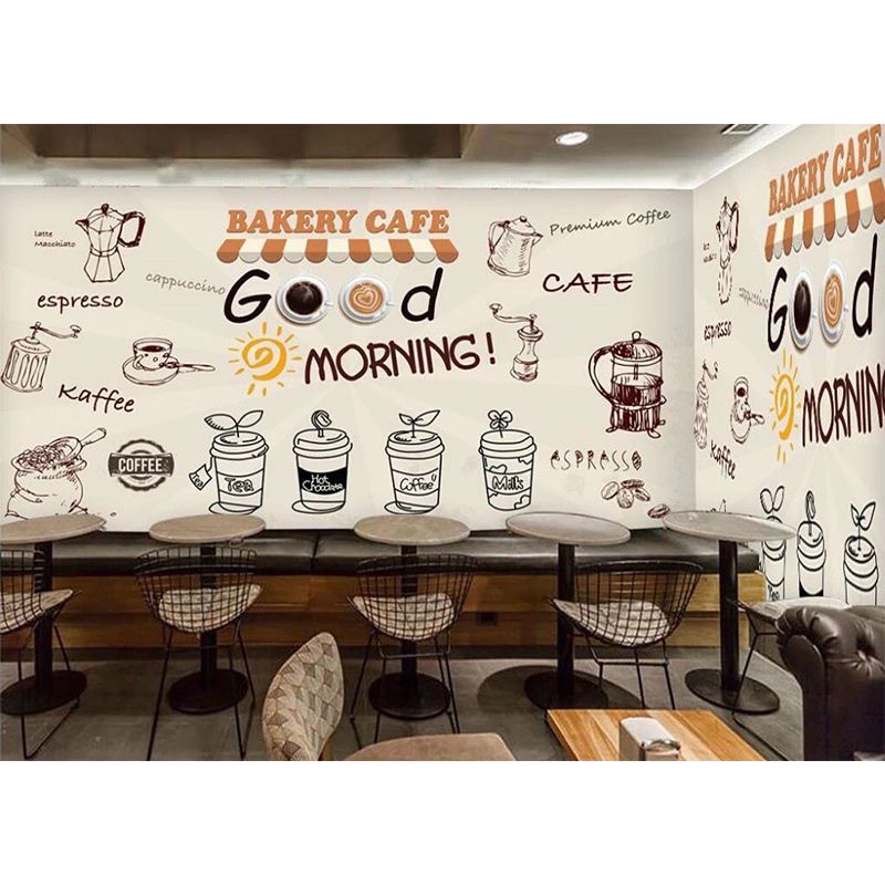  Tranh Dán Tường  Quán Coffee 3D 5D 8D  - TDCF21 