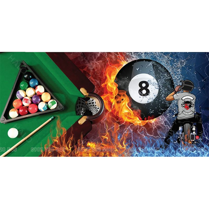  Tranh Dán Tường Quán Bida 3D 5D 8D  - BD27 