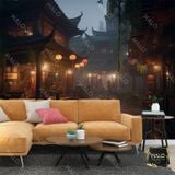  Tranh Dán Tường Sơn Thủy 3D 5D 8D - ST18 