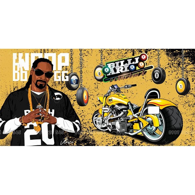  Tranh Dán Tường Quán Bida 3D 5D 8D  - BD30 