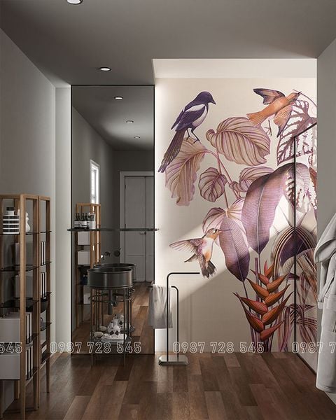  Tranh Dán Tường Lá Cây  3D 5D 8D - TLC03 