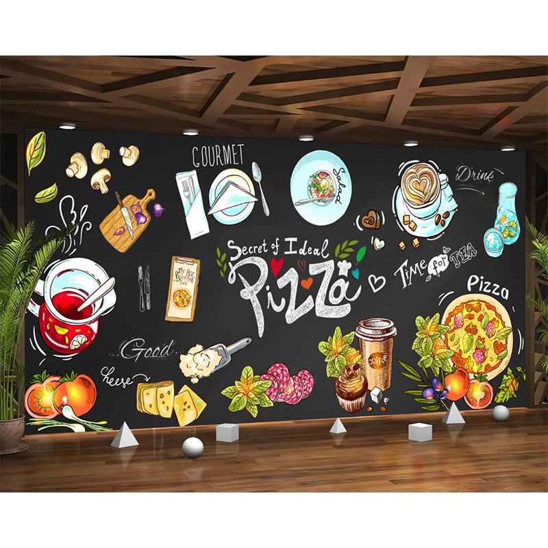  Tranh Dán Tường Quán Ăn 3D 5D 8D - QA02 