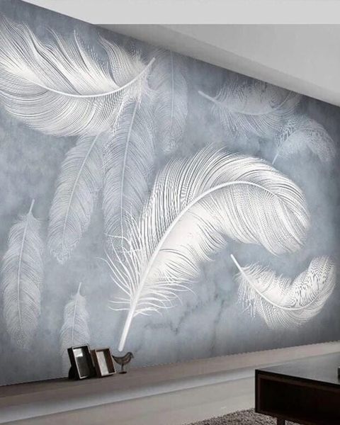  Tranh Dán Tường Lông Vũ 3D 5D 8D 