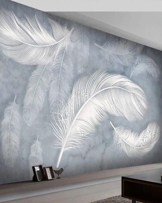  Tranh Dán Tường Lông Vũ 3D 5D 8D 