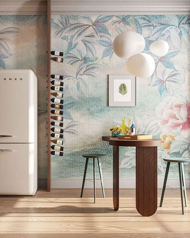  Tranh Dán Tường Lá Xanh 3D 5D 8D  - TLX01 