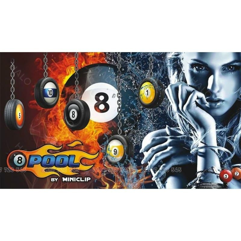  Tranh Dán Tường Quán Bida  3D 5D 8D - BD41 