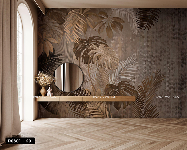  Tranh Dán Tường Lá Cây 3D 5D 8D - D0801 - 
