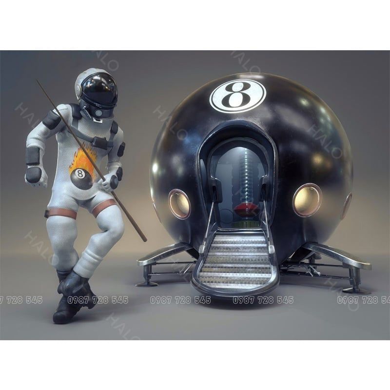  Tranh Dán Tường Quán Bida 3D 5D 8D  - BD42 