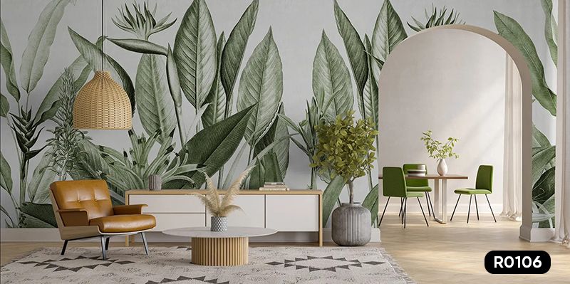  Tranh Dán Tường Rừng Nhiệt Đới 3D 5D 8D - R0106 