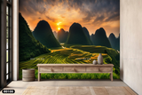  Tranh Dán Tường Phong Cảnh Ruộng Bậc Thang 3D 5D 8D - R0108 