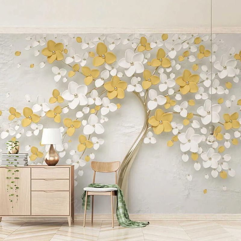  Tranh Dán Tường  Hoa Mai 3D 5D 8D  - TH06 