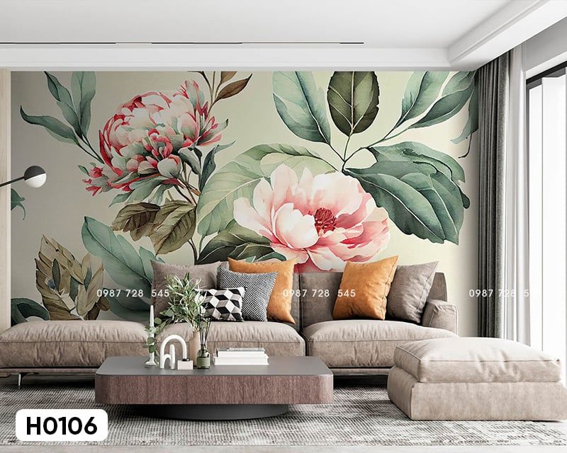  Tranh Dán Tường Hoa 3D 5D 8D - H0106 