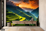  Tranh Dán Tường Phong Cảnh Ruộng Bậc Thang 3D 5D 8D - R0108 