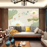  Tranh Dán Tường Hoa Sen 3D 5D 8D - TS18 