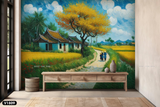  Tranh Dán Tường Phong Cảnh Đồng Quê 3D 5D 8D - V1809 