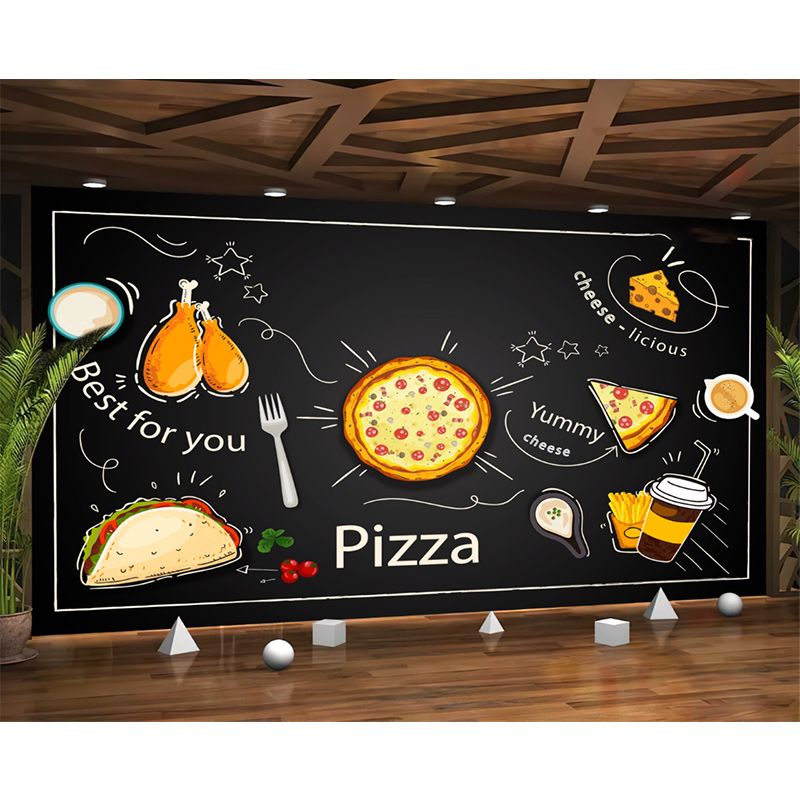  Tranh Dán Tường Quán Ăn 3D 5D 8D - QA05 