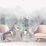  Tranh Dán Tường Phố Sương Mù 3D 5D 8D 