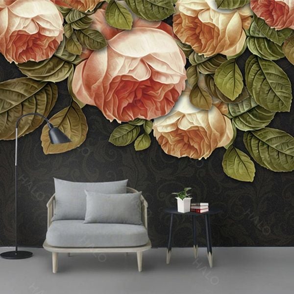  Tranh Dán Tường  Hoa 3D 5D 8D   - TH08 