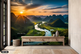  Tranh Dán Tường Phong Cảnh Ruộng Bậc Thang 3D 5D 8D - R0108 