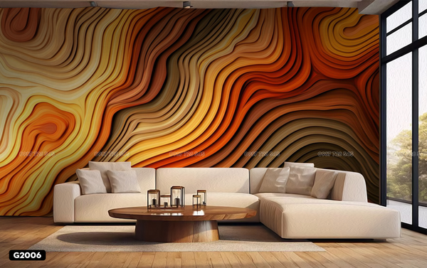  Tranh Dán Tường Họa Tiết Vân Gỗ 3D 5D 8D - G2006 