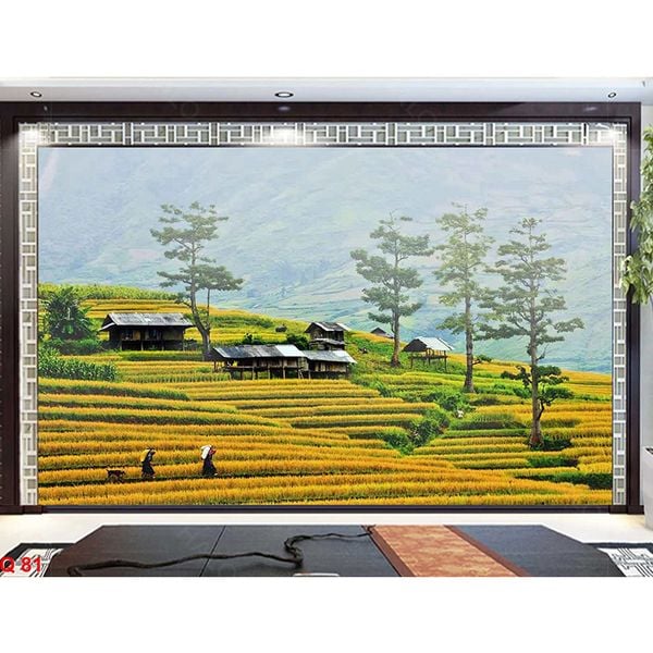  Tranh Dán Tường  Đồng Quê 3D 5D 8D  - ĐQ06 