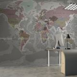  Tranh Dán Tường Bản Đồ  3D 5D 8D - BD06 