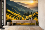 Tranh Dán Tường Phong Cảnh Ruộng Bậc Thang 3D 5D 8D - R0108 