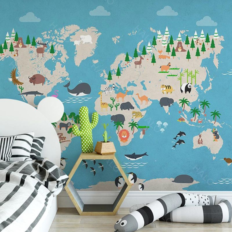  Tranh Dán Tường Phòng Bé 3D 5D 8D  - TK07 